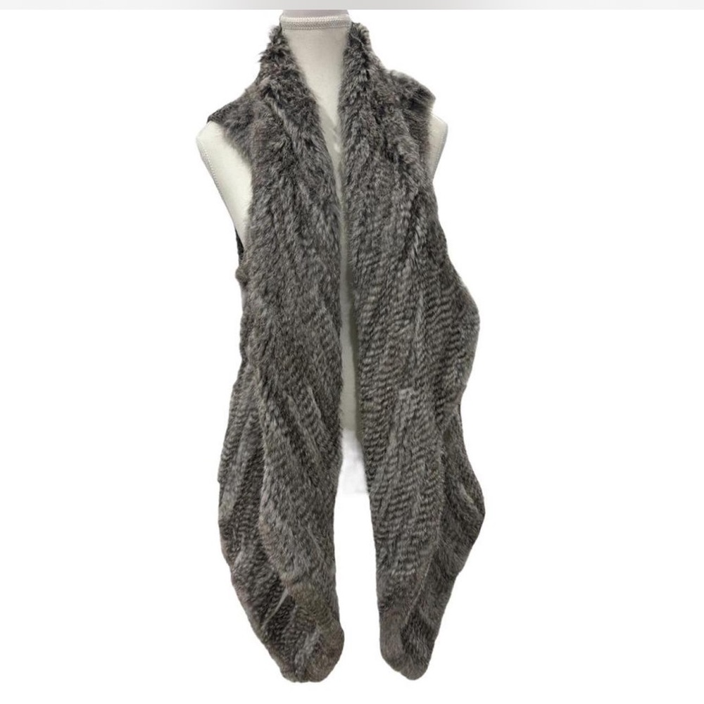 Fur Vest in Gray